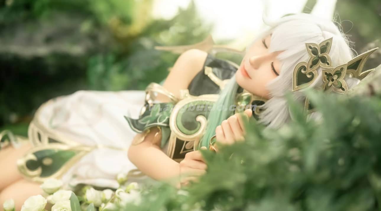 蠢沫沫cosplay大慈树王揭秘：完美还原游戏原神角色